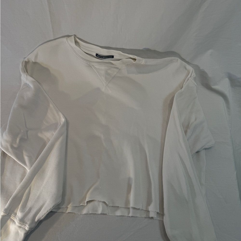 Brandy Melville Cropped Wafflee Long Sleeve